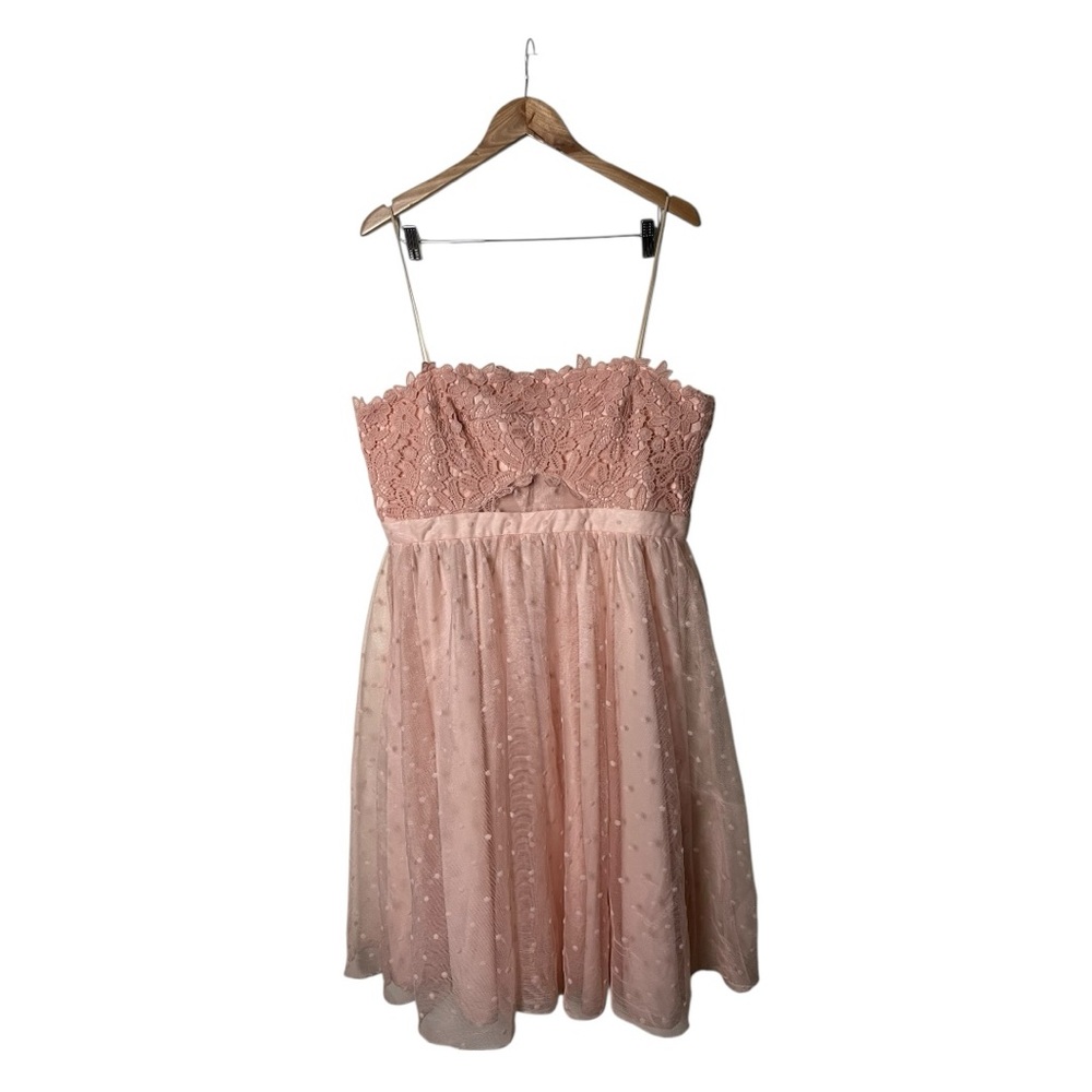 ASOS Pink Lace Babydoll Dress US 14